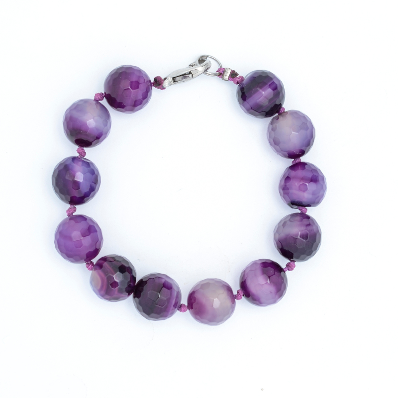 Purple Faceted Agate Bracelet (Classic Edition)